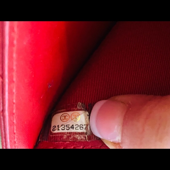CHANEL Wallet Red Quilted Mini Bifold Leather - Picture 8 of 10